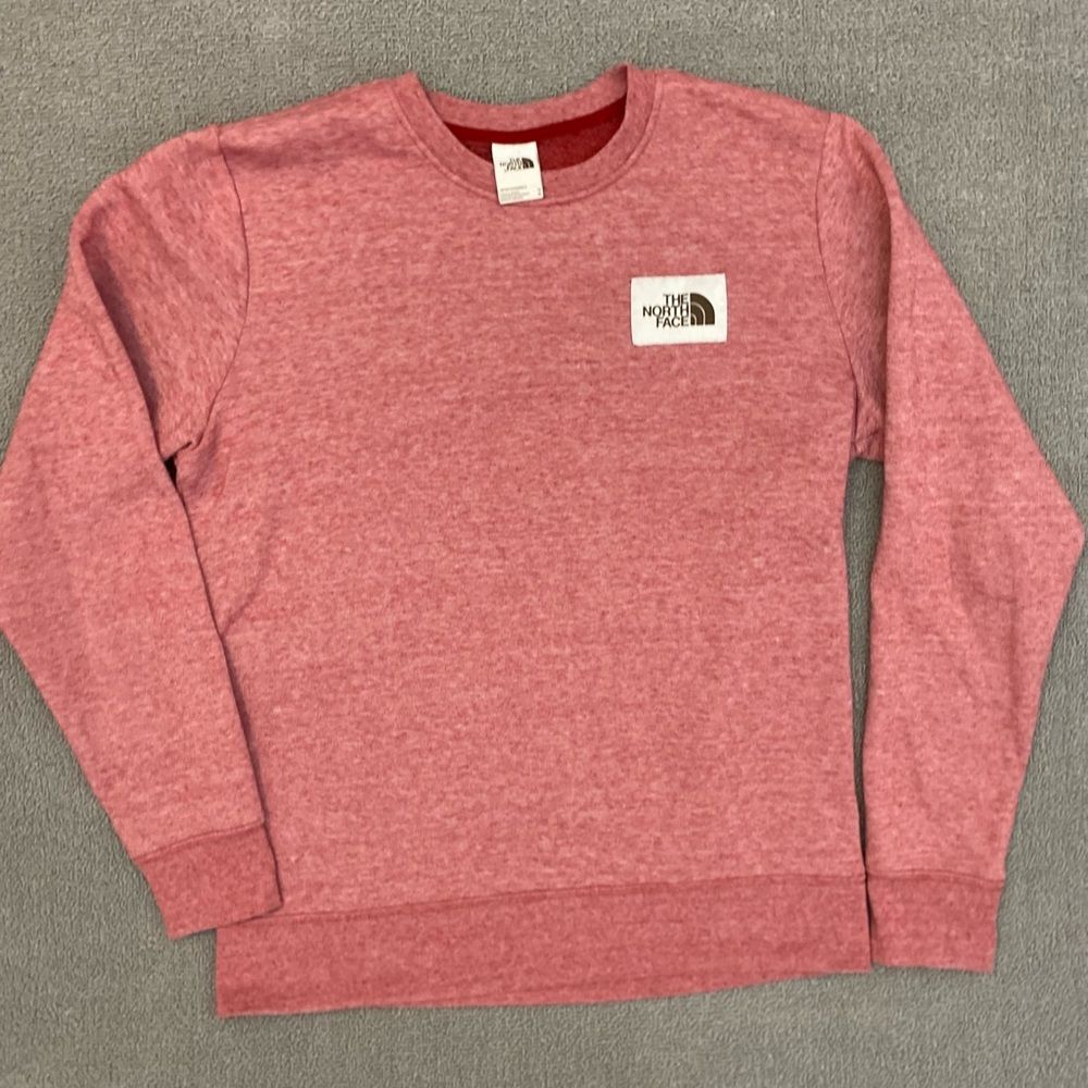 The North Face Men's Red Crewneck Sweater Outdoor Campcore Hiking Utility Nature